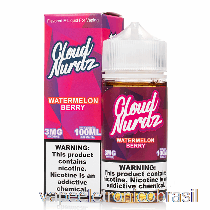 Vape Recarregável Melancia Berry - Nuvem Nurdz - 100ml 3mg